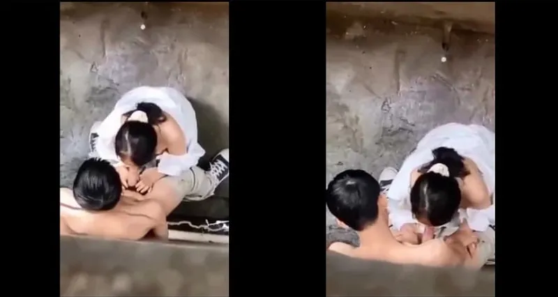 Quay lén em nữ sinh bj cho anh yêu trong hẻm